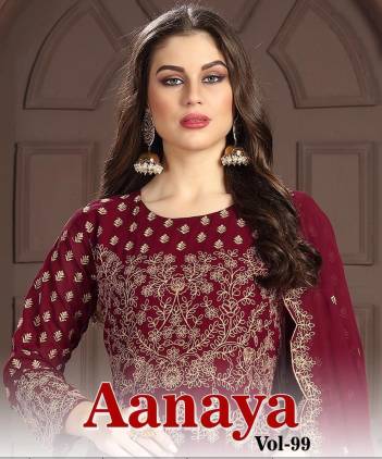 Aanaya Vol 99 By Twisha Festive Partywear Anarkali Gown Collection